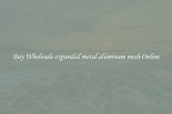 Buy Wholesale expanded metal aluminum mesh Online