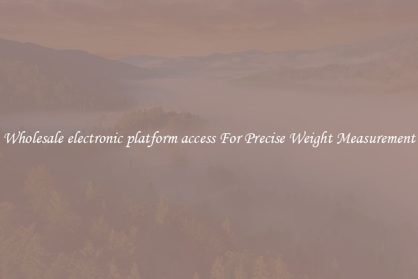 Wholesale electronic platform access For Precise Weight Measurement