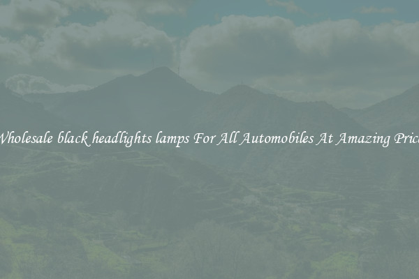 Wholesale black headlights lamps For All Automobiles At Amazing Prices