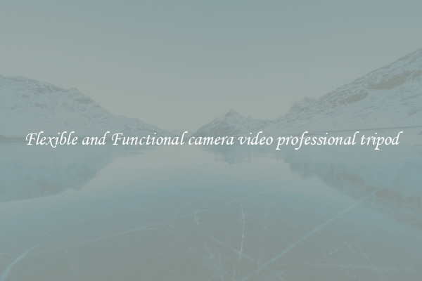 Flexible and Functional camera video professional tripod