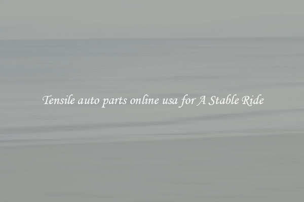 Tensile auto parts online usa for A Stable Ride