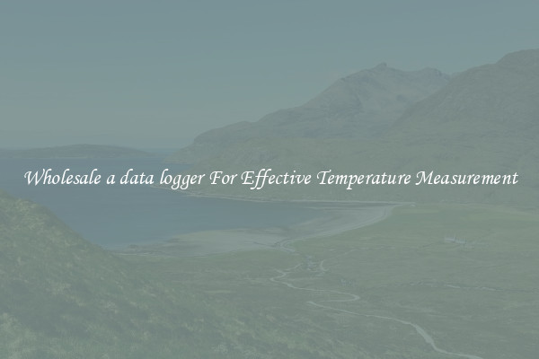 Wholesale a data logger For Effective Temperature Measurement