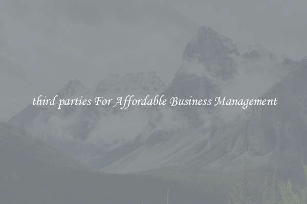 third parties For Affordable Business Management
