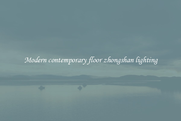 Modern contemporary floor zhongshan lighting