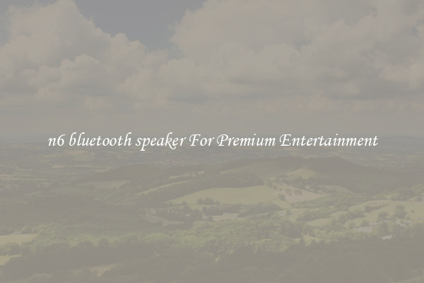 n6 bluetooth speaker For Premium Entertainment