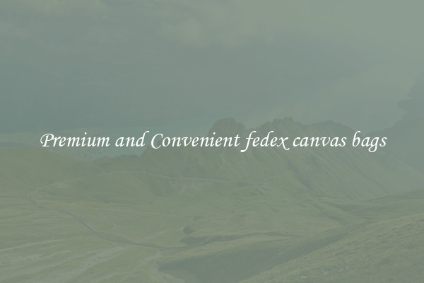 Premium and Convenient fedex canvas bags