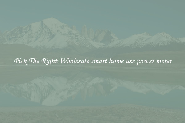 Pick The Right Wholesale smart home use power meter