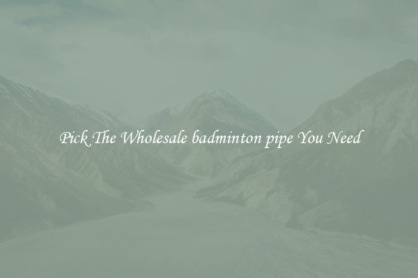 Pick The Wholesale badminton pipe You Need