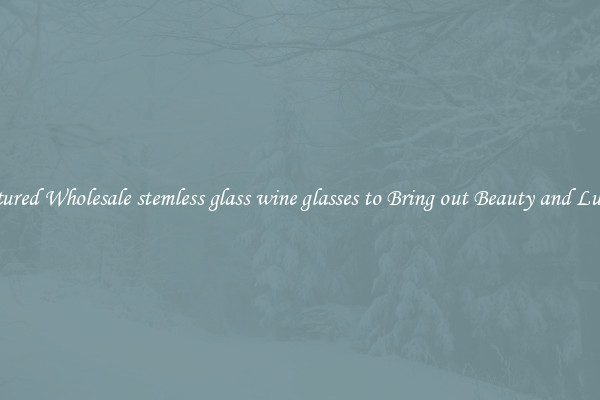 Featured Wholesale stemless glass wine glasses to Bring out Beauty and Luxury